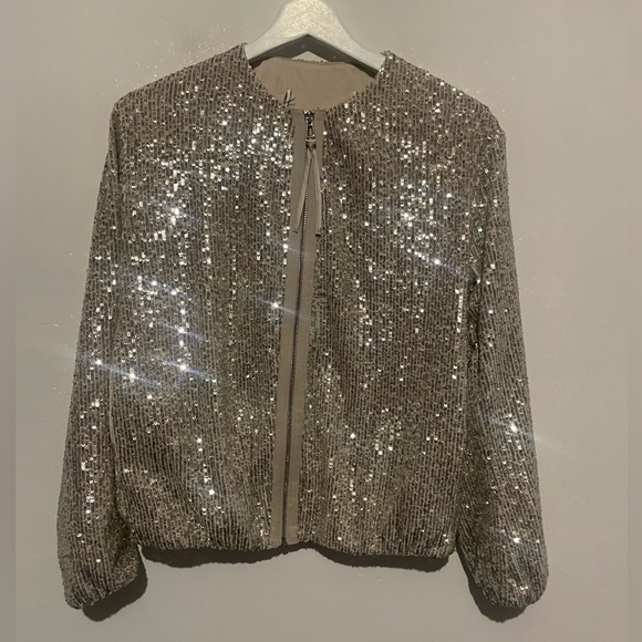 gold‎ sequin jacket stunning - Picture 1 of 6
